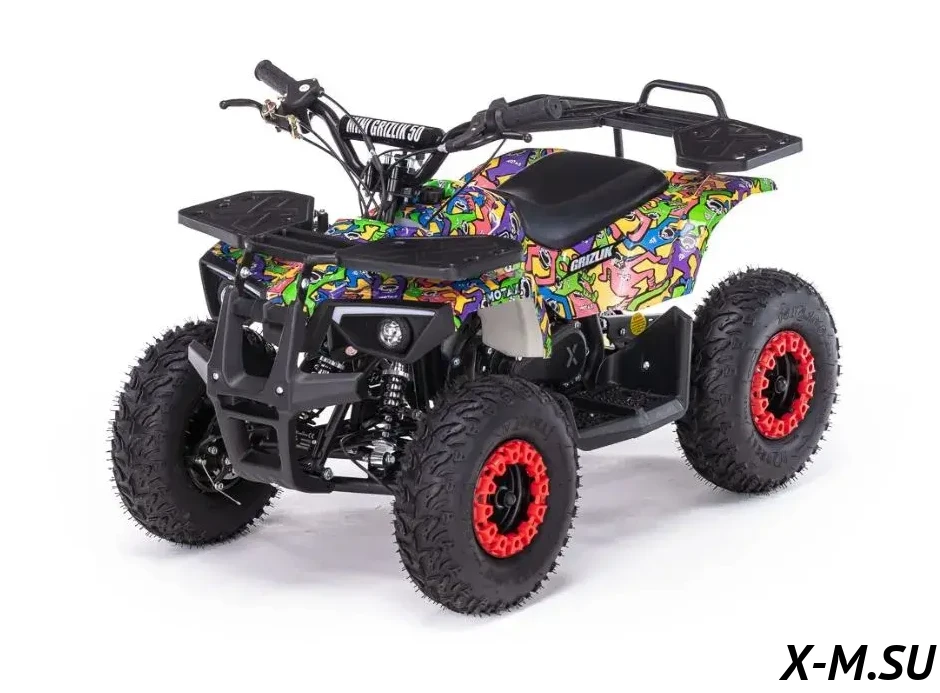 Детский бензиновый квадроцикл MOTAX GRIZLIK MINI ES BW с электростартером и родительским пультом Детский бензиновый квадроцикл MOTAX GRIZLIK MINI ES BW с электростартером и родительским пультом