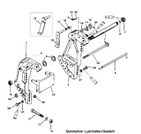 Кронштейн транца (NON POWER TRIM & POWER TRIM) 2-Х ТАКТНОГО ПЛМ MERCURY 90 Серийный номер от 0D283222 до 0G760299