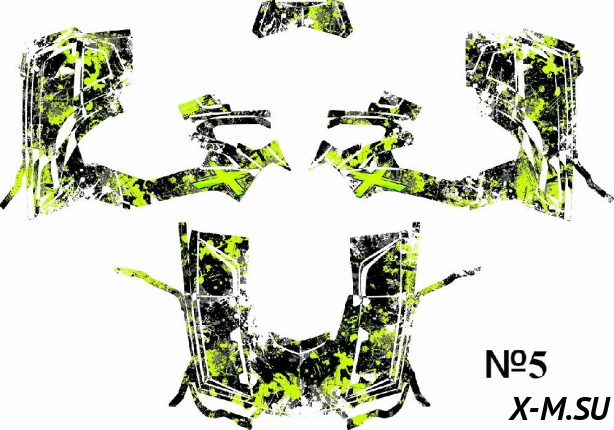 Наклейки №5 на Квадроцикл (комплект наклеек) AODES