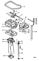 Выхлопная труба 2-Х ТАКТНОГО ПЛМ MERCURY 90 Серийный номер от 9483121 до 9506480