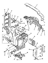 Опорные кронштейны капота 2-х тактного ПЛМ MERCURY 50EO Серийный номер от 0A721308 и выше