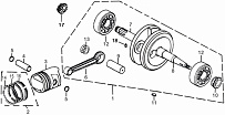 Коленвал, поршень ДВИГАТЕЛЯ Racer RC125-PE 153FMI, 125 cc