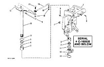 Поворотный кронштейн (силовая отделка)(S / N-0C160935 и ниже) 2-Х ТАКТНОГО ПЛМ MERCURY 60 Серийный номер от 0A721308 и выше