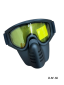 Очки зимние HETOSHI Face Mask FJ026A-1 (двойное стекло) цв.Черный цв.стекла Зеленый матовый