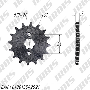 Звезда ведущая (428-16Т) 157FMI,163FML,166FMM (CG,CB125-250)