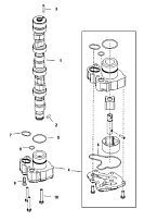 Масляный насос распредвала 4-Х ТАКТНОГО ПЛМ MERCURY 40 Серийный номер от 0P401000 до 0P515896