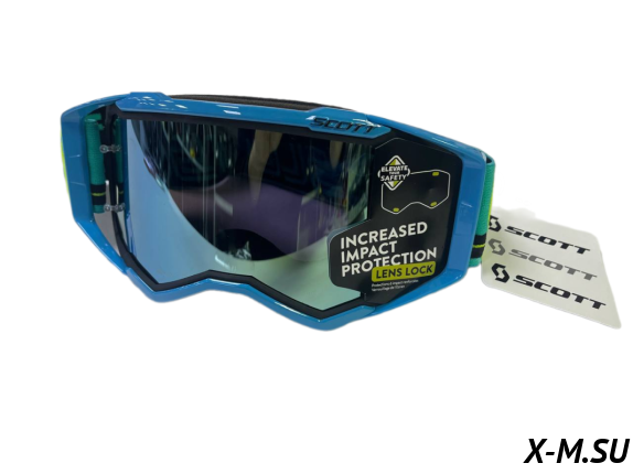 Очки мотокросс SCOTT XD3-41 коробка цв. оправы Сине-черный цв. стекла Желтый