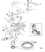 Поворотный кронштейн 4-Х ТАКТНОГО ПЛМ MERCURY 60 Серийный номер от 1C050252 и выше
