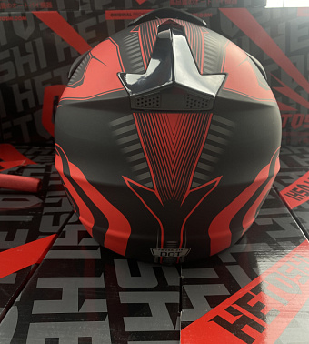 Шлем кроссовый HETOSHI XD1-186 цв. Черно-красный  р. XL