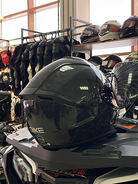 Шлем интеграл HETOSHI QIKE CARBON FIBER XD1-474 цв.Черный р. XL
