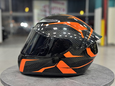 Шлем интеграл HETOSHI XD1-89 цв. Черно-оранжевый р.L