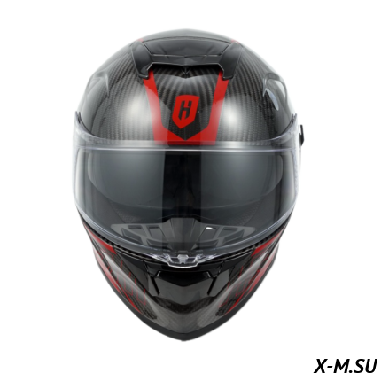 Шлем интеграл карбоновый HETOSHI FF936S CARBON RED WHITE р.XL