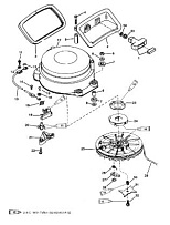 Стартер в сборе (ручной - 55) 2-Х ТАКТНОГО ПЛМ MERCURY 50EO Серийный номер от 0G290585 до 0G589999