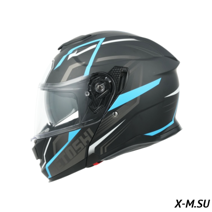 Шлем модуляр HETOSHI FF935 Shogun цв.Черно-сине-белый  р.S