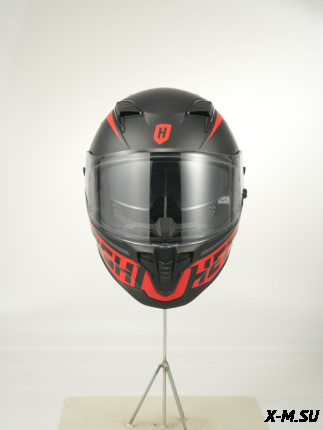 Шлем интеграл HETOSHI FF938 double visor Цв.Черно-красный Матовый р.S