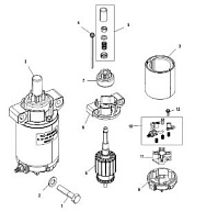 Стартер 4-Х ТАКТНОГО ПЛМ MERCURY F15 Серийный номер от 0P401000 и выше